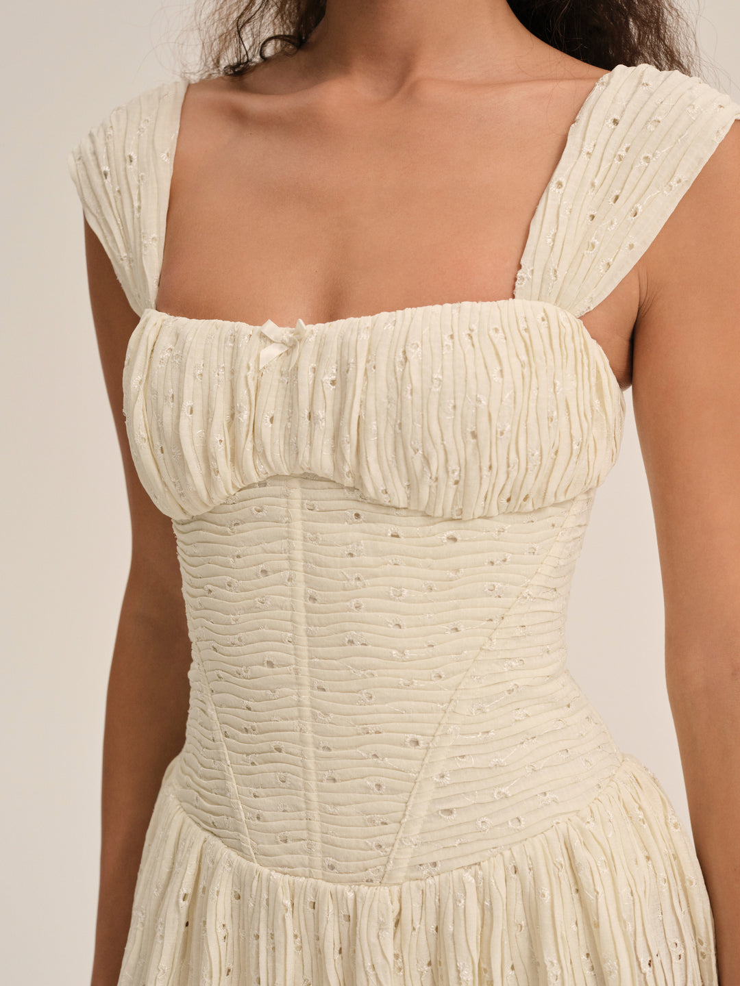 For Love and Lemons Erika Bustier Maxi Dress - Natural