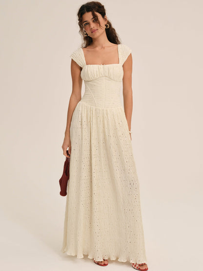 For Love and Lemons Erika Bustier Maxi Dress - Natural