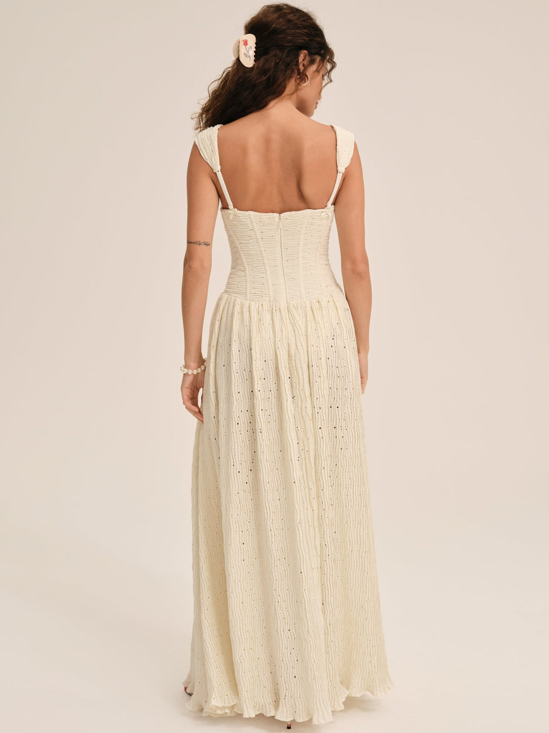 For Love and Lemons Erika Bustier Maxi Dress - Natural