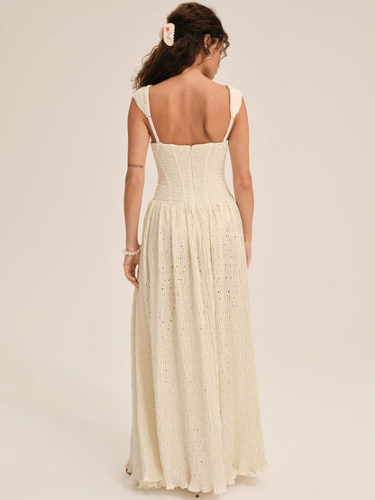 For Love and Lemons Erika Bustier Maxi Dress - Natural
