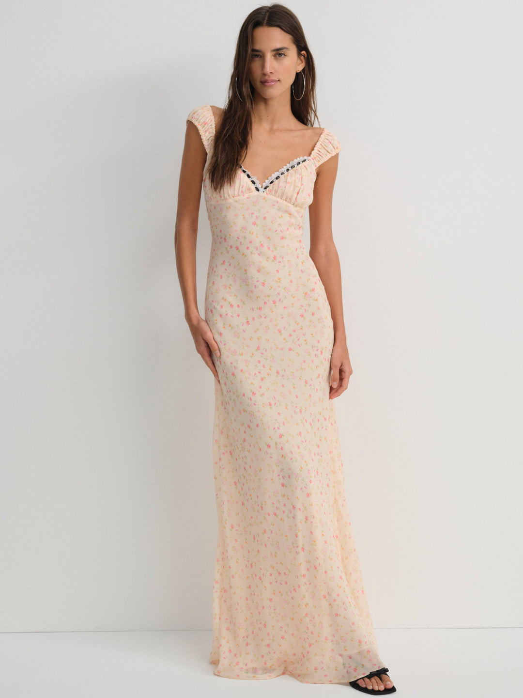 For Love and Lemons Emmaline Maxi Dress - Peach