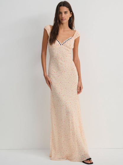For Love and Lemons Emmaline Maxi Dress - Peach