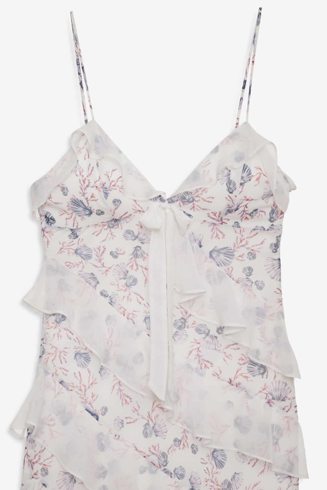 For Love and Lemons Debby Ruffled Maxi Dress - White