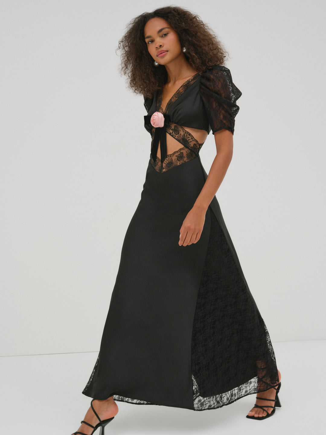 For Love and Lemons Corinne Maxi Dress - Black