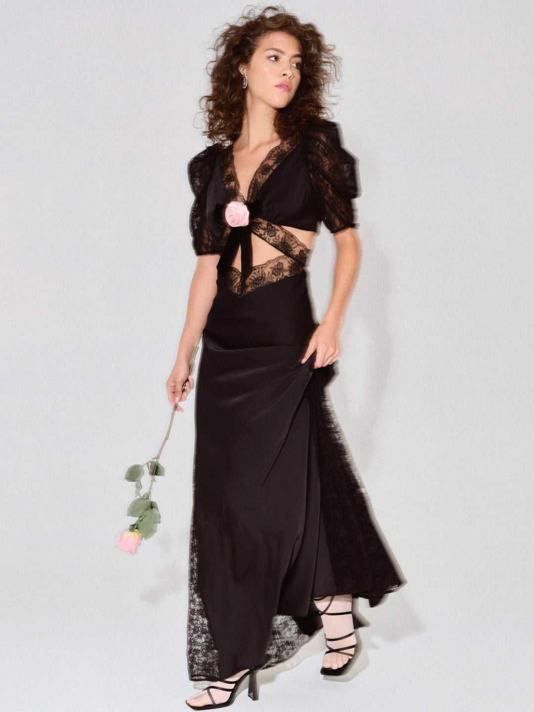 For Love and Lemons Corinne Maxi Dress - Black