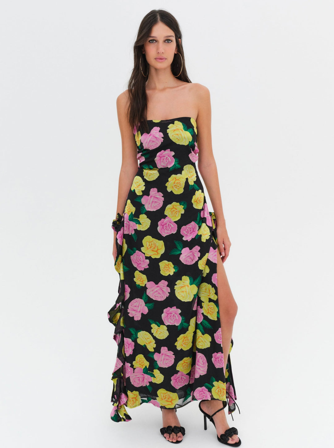 For Love and Lemons Madison Strapless Maxi Dress - Black