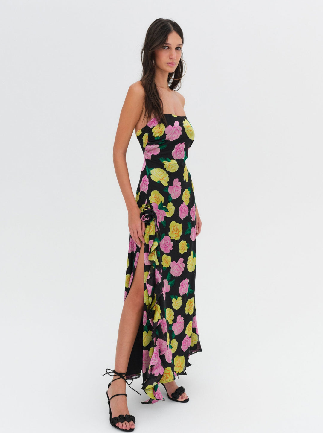 For Love and Lemons Madison Strapless Maxi Dress - Black