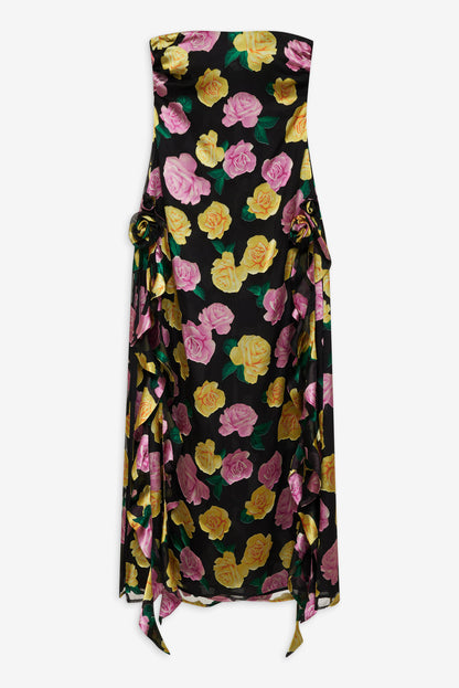 For Love and Lemons Madison Strapless Maxi Dress - Black