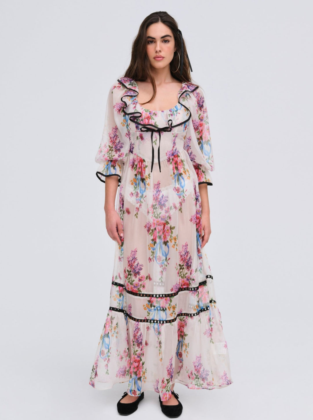 For Love and Lemons Severine Maxi Dress - Multi