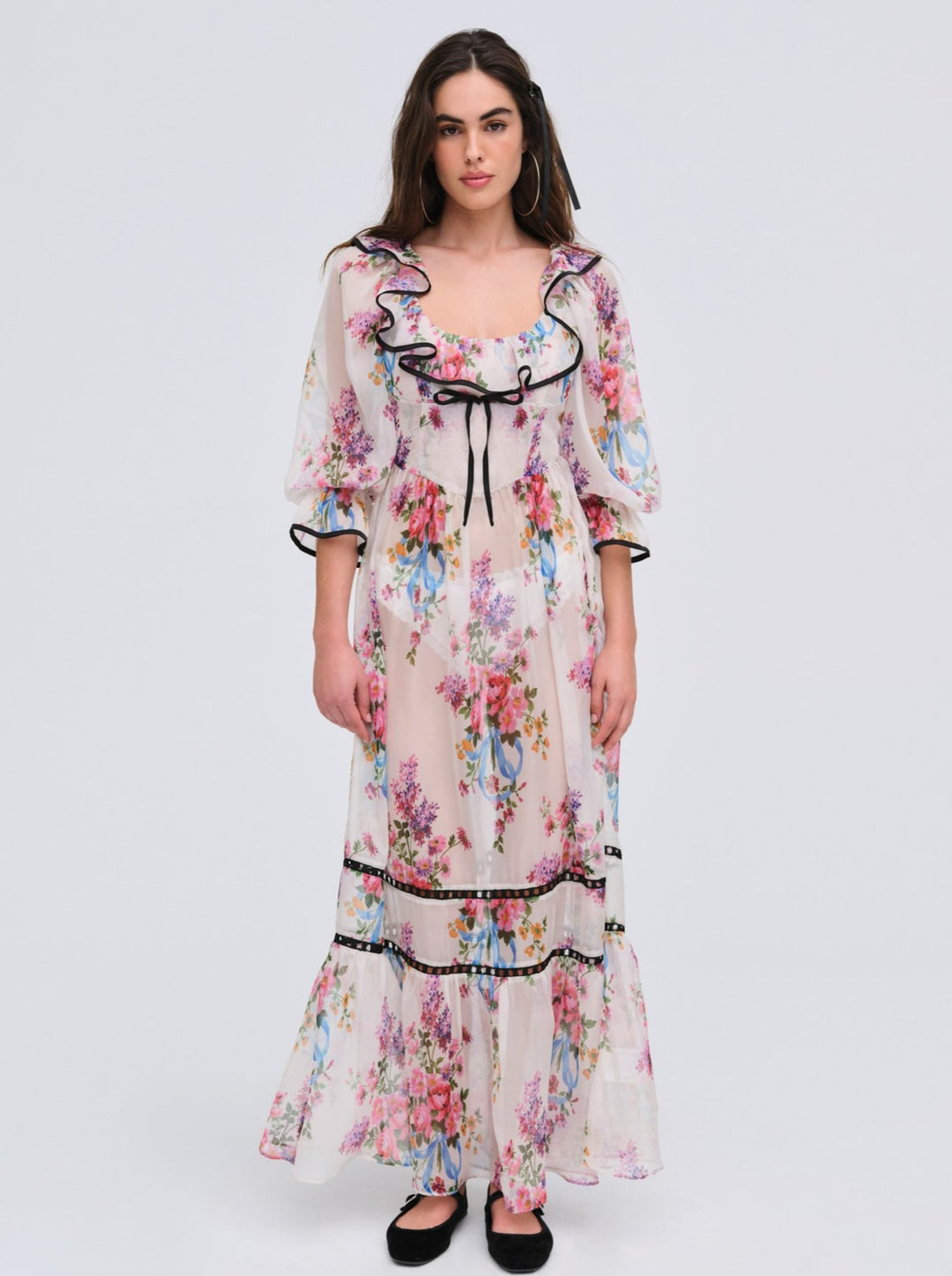 For Love and Lemons Severine Maxi Dress - Multi